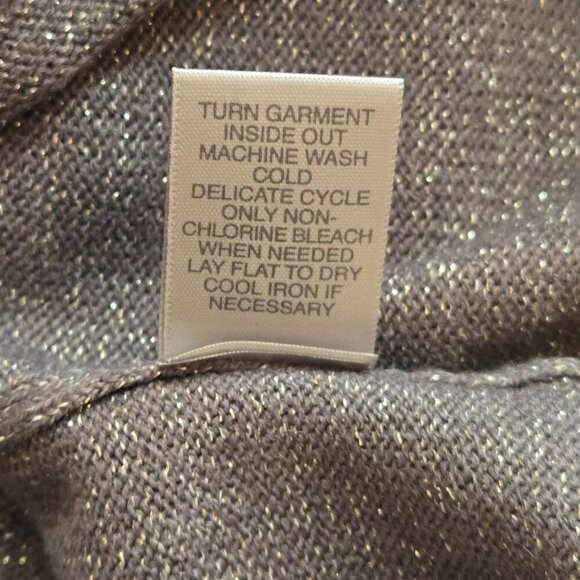 Avenue Gray Grey Long Sleeve Scoop Neck Metallic Sweater Plus Sz 22/24 - Picture 14 of 14